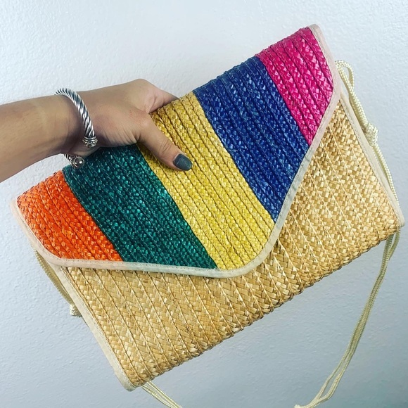 Handbags - JUTE RAINBOW SUMMER CROSSBODY BAG